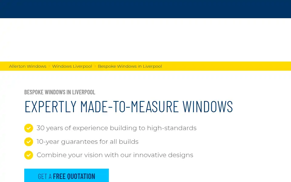 Screenshot of allertonwindows.co.uk