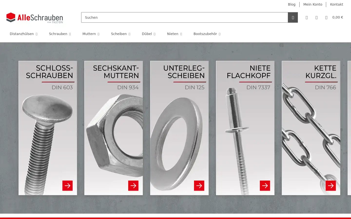 Screenshot of alleschrauben.de