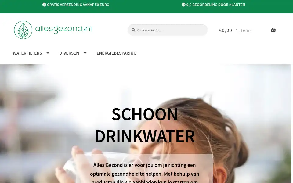 Screenshot of allesgezond.nl