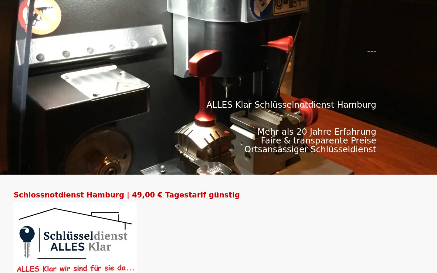 Screenshot of allesklar-sicherheitstechnik.de