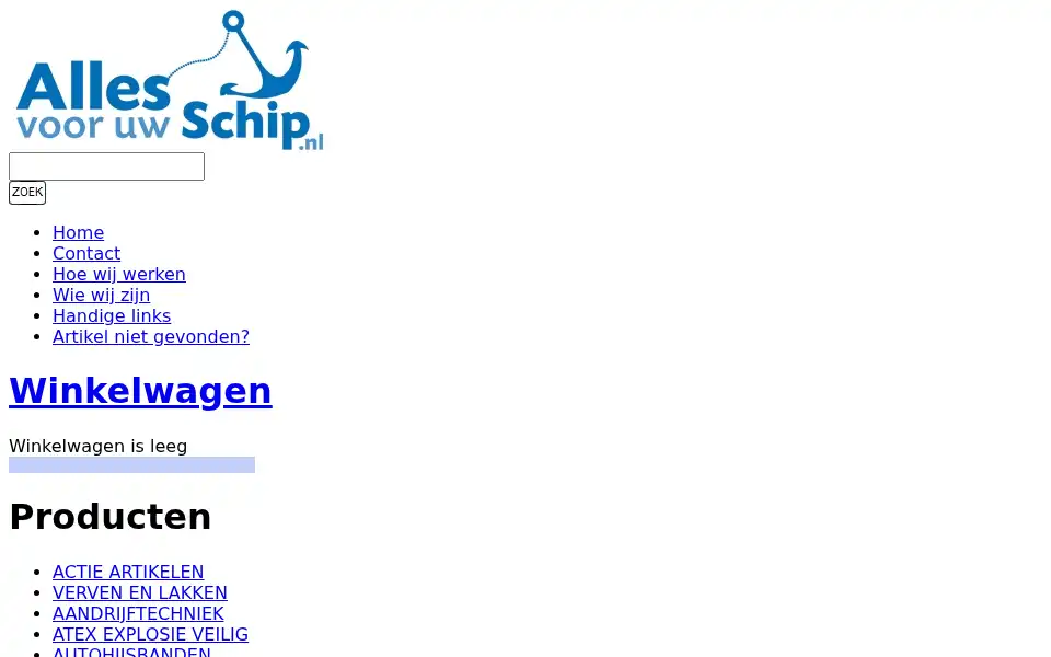 Screenshot of allesvooruwschip.nl