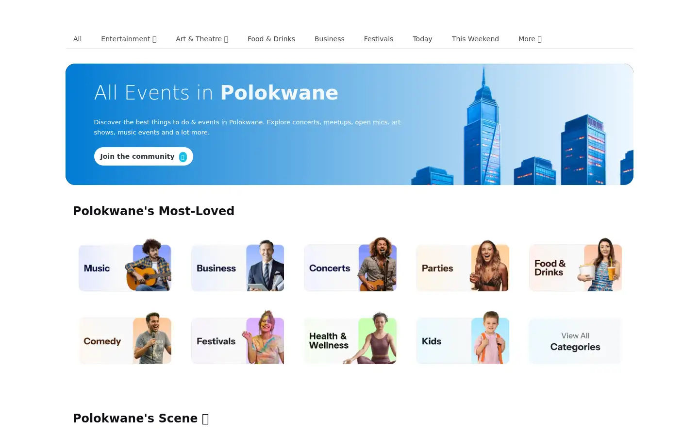 Screenshot of allevents.in