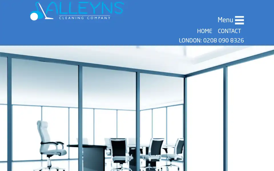 Screenshot of alleynscleaning.co.uk