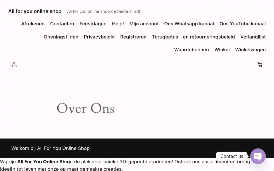 Screenshot of allforyouonlineshop.nl