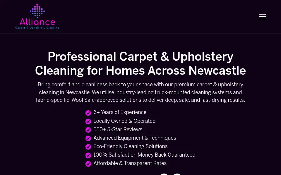 Screenshot of alliance-carpetcleaning.com
