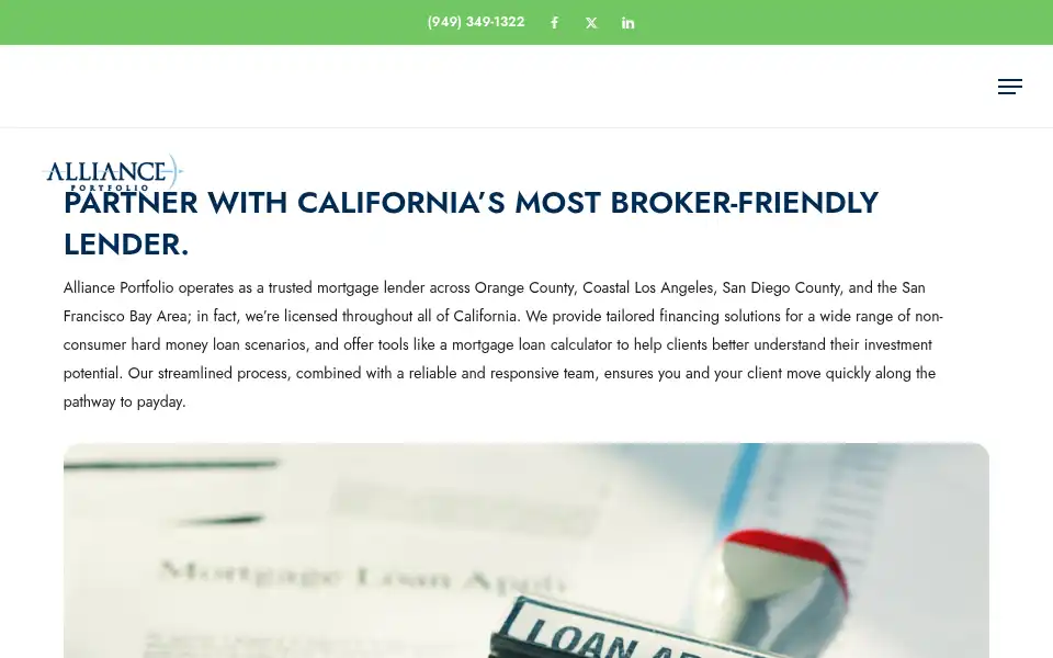 Screenshot of allianceportfolio.com