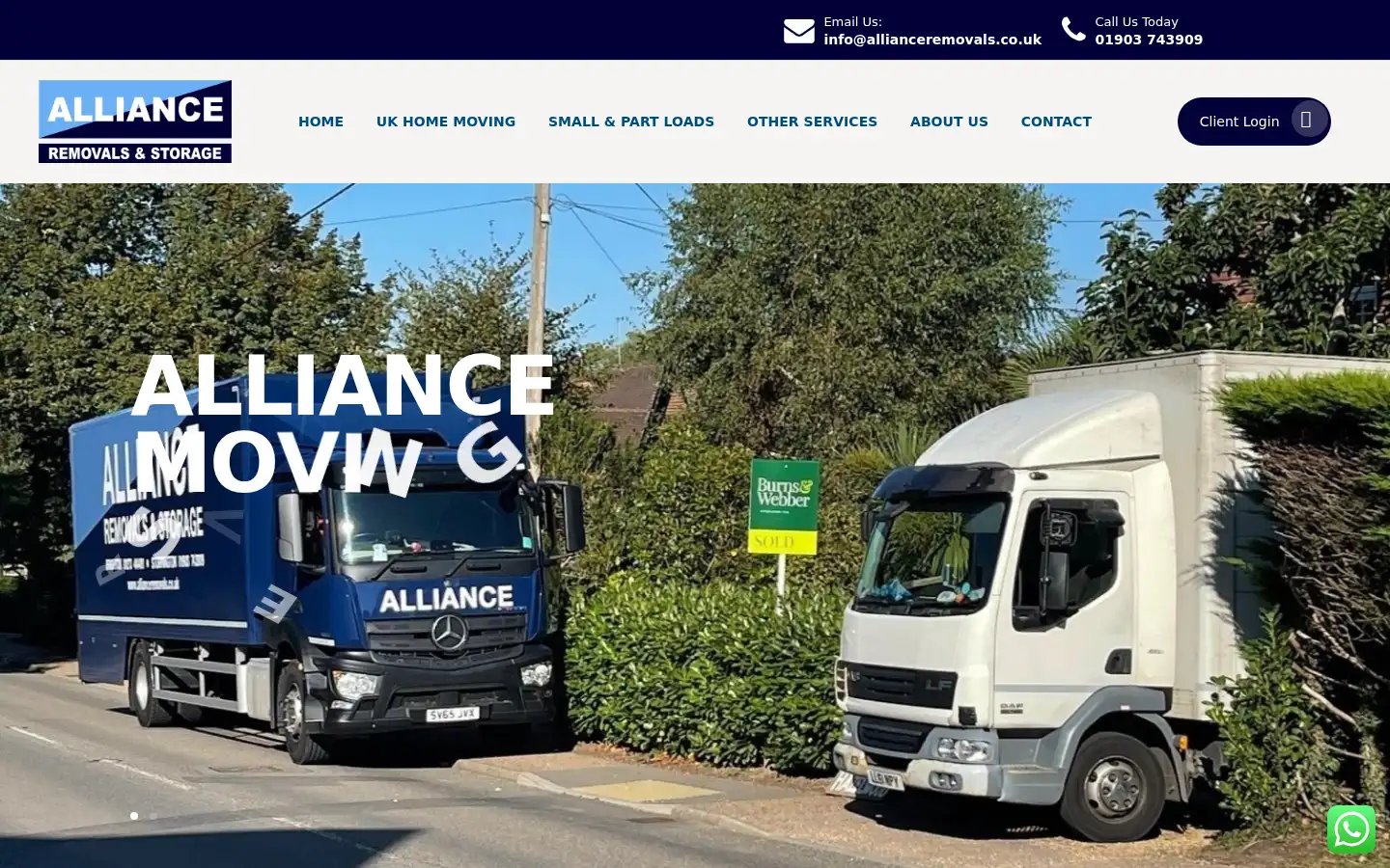 Screenshot of allianceremovals.co.uk