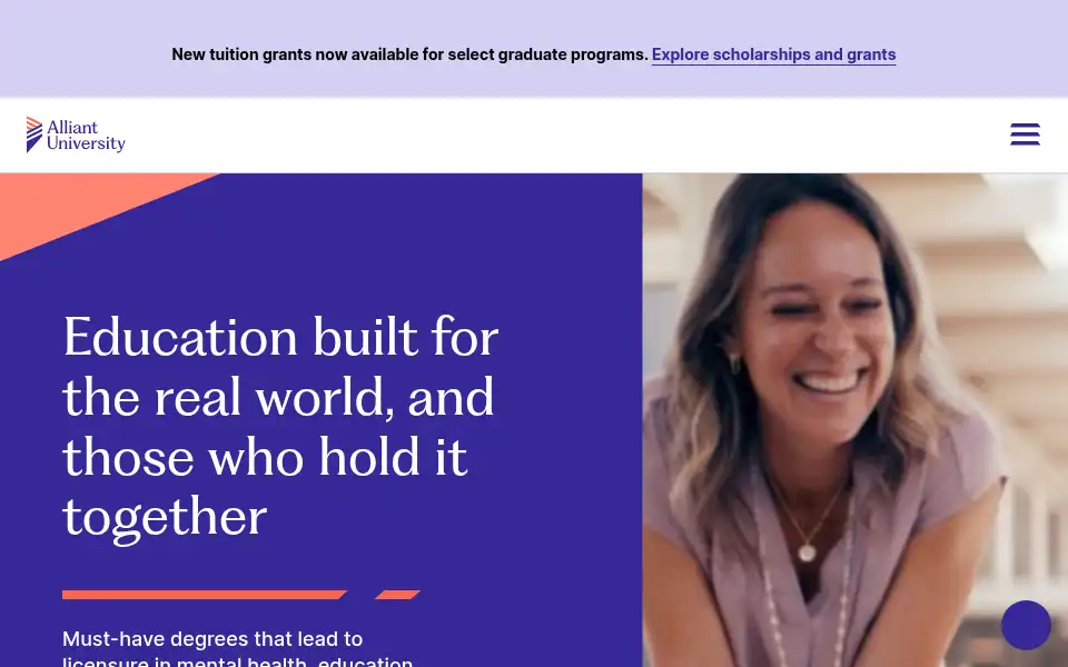 Screenshot of alliant.edu