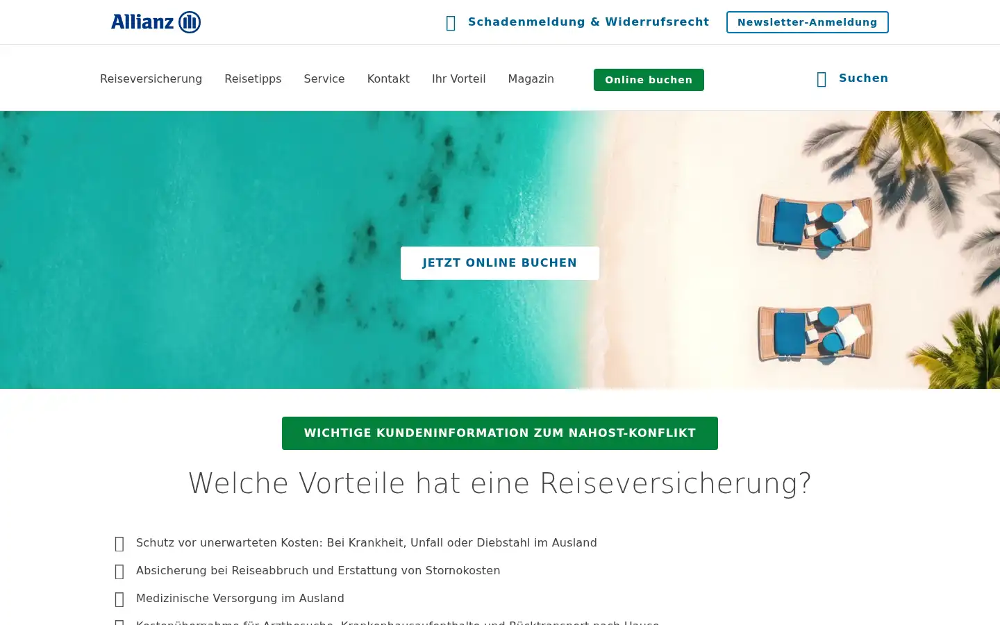 Screenshot of allianz-assistance.at