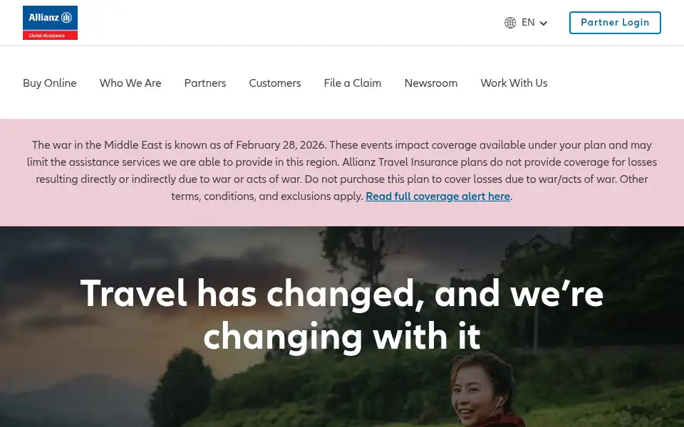Screenshot of allianz-assistance.ca