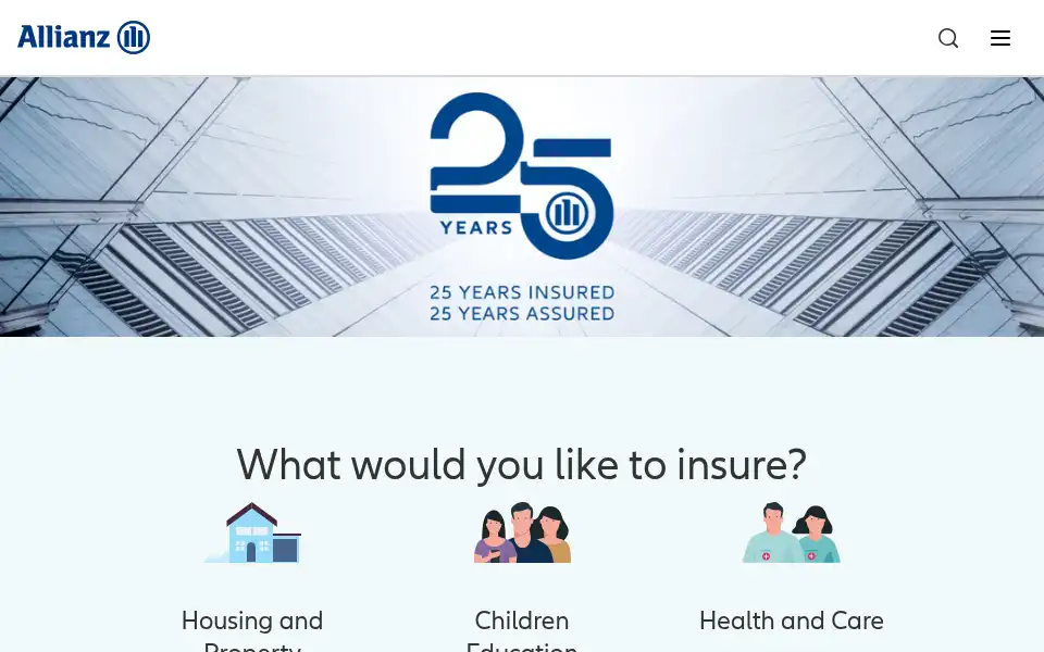 Screenshot of allianz.com.eg