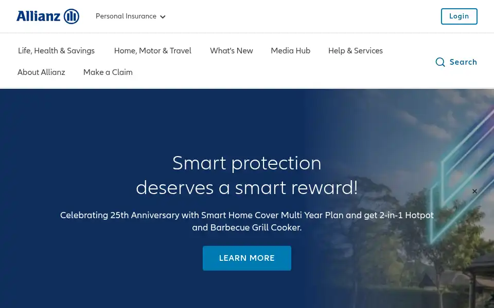 Screenshot of allianz.com.my