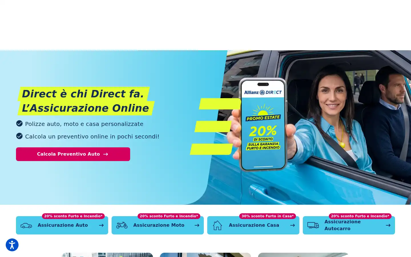 Screenshot of allianzdirect.it