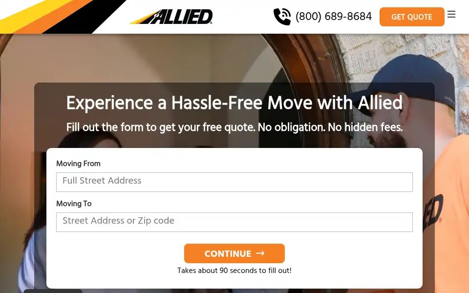 Screenshot of allied.com