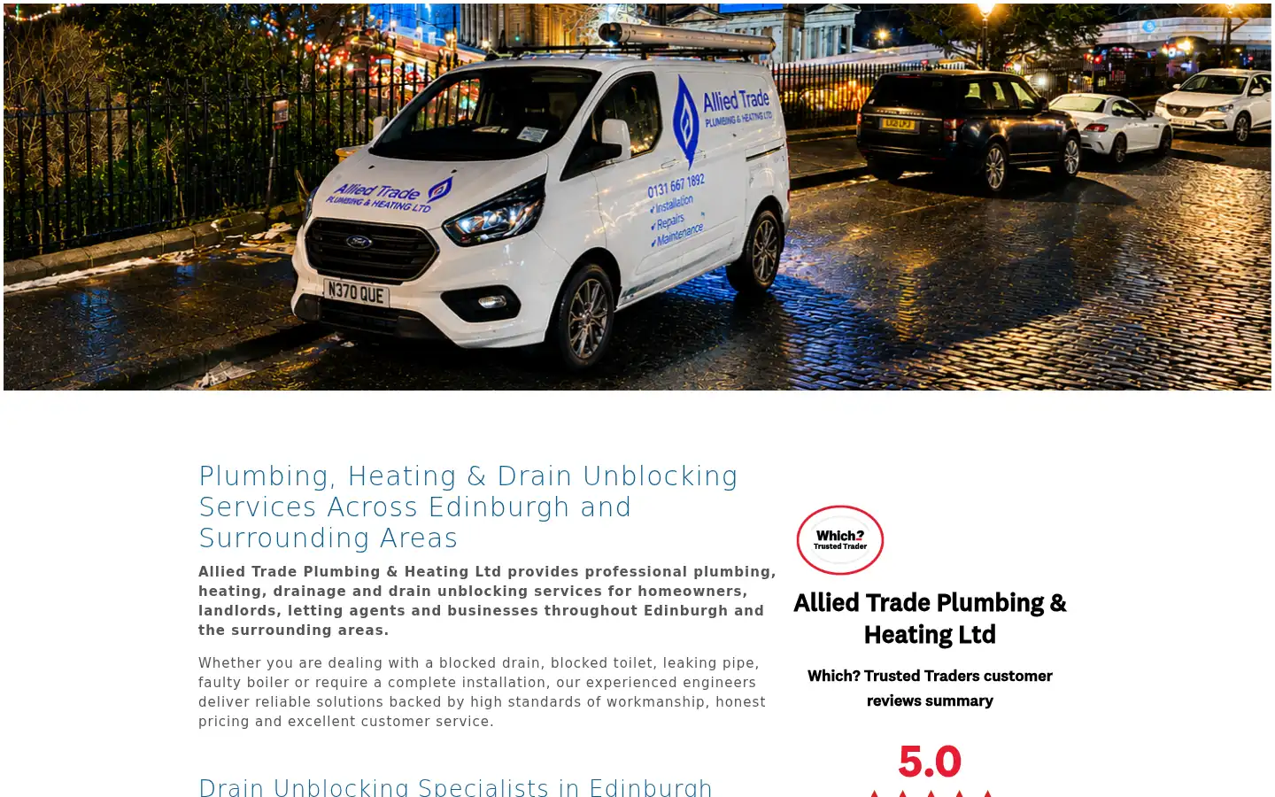 Screenshot of alliedtradeservices.co.uk