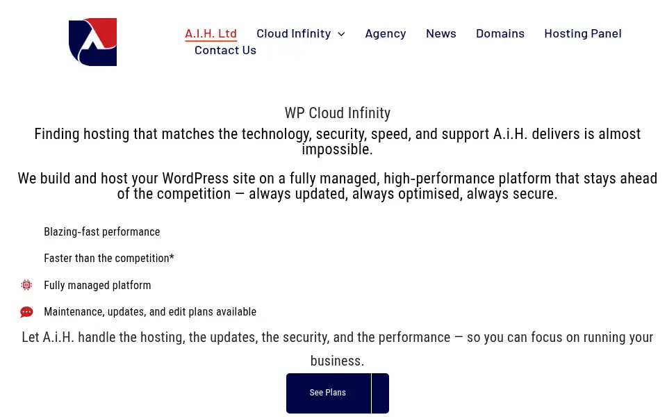 Screenshot of allinclusivehosting.co.uk