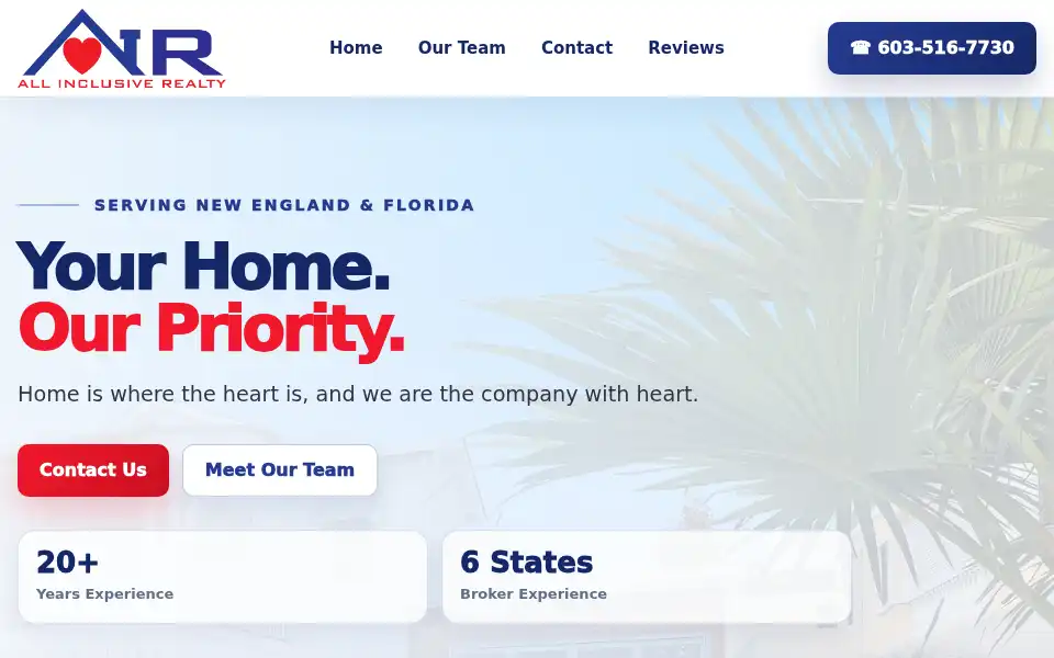 Screenshot of allinclusiverealtyllc.com
