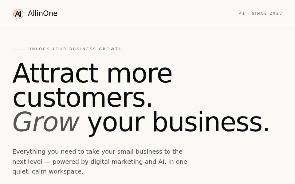 Screenshot of allinone.biz