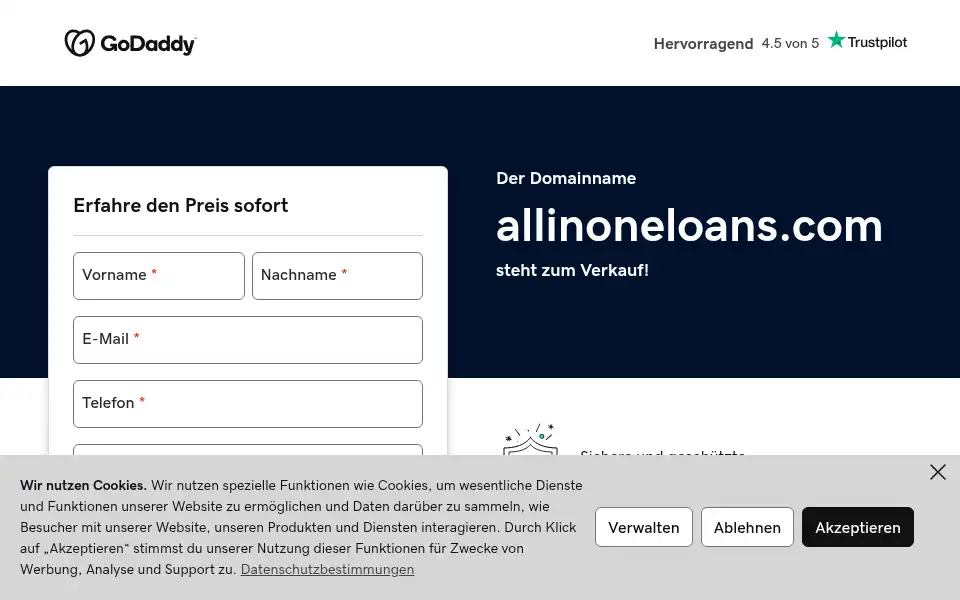 Screenshot of allinoneloans.com