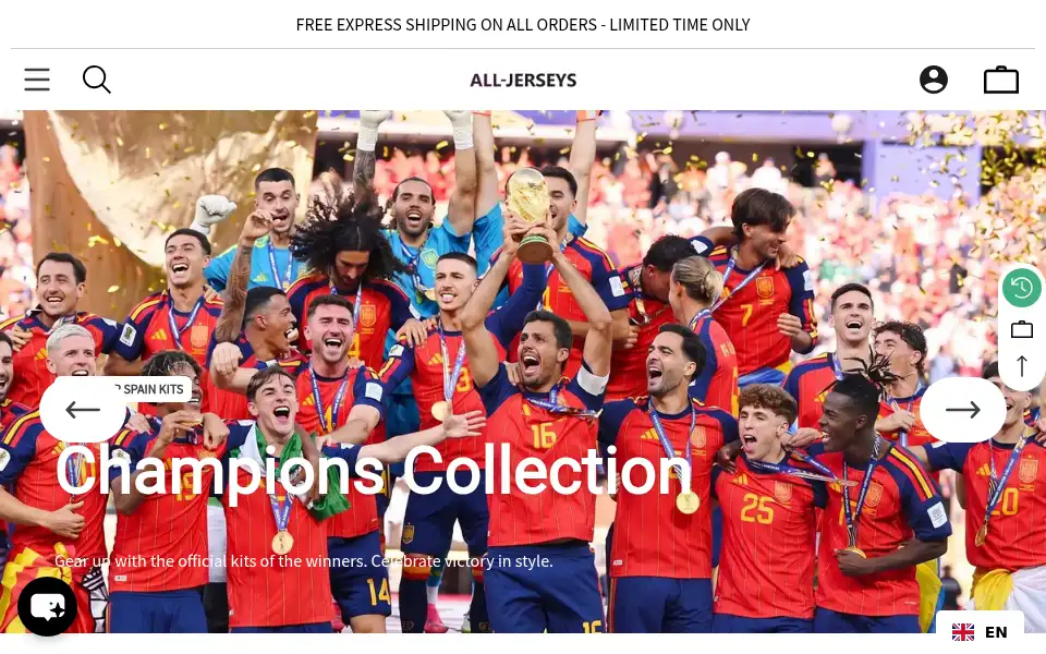 Screenshot of alljerseys.app