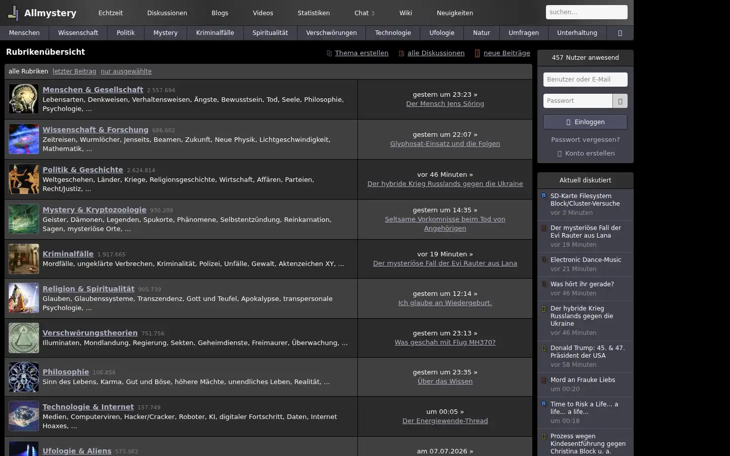Screenshot of allmystery.de