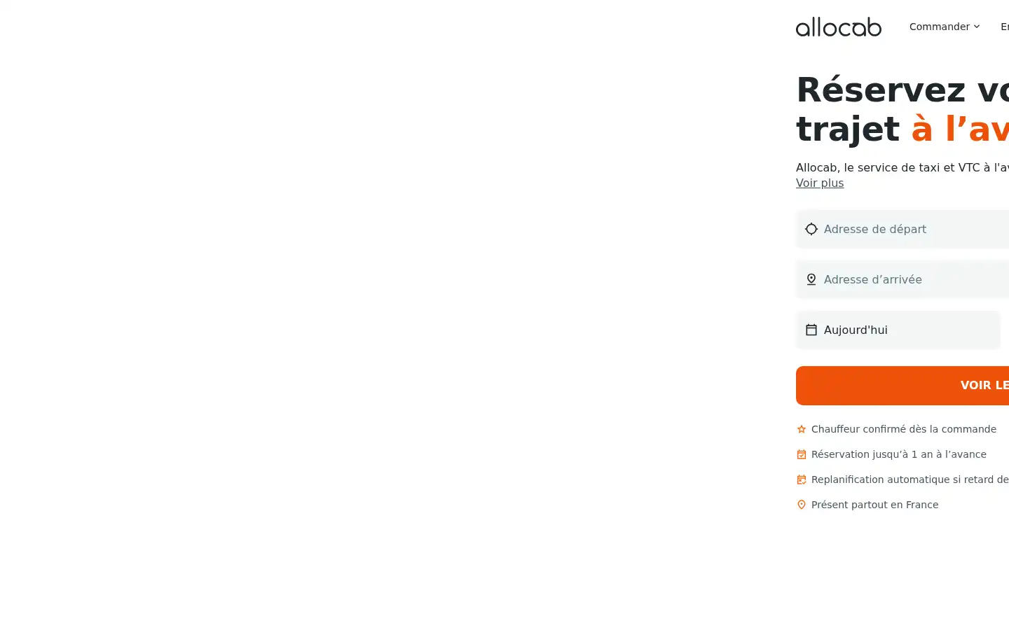 Screenshot of allocab.com