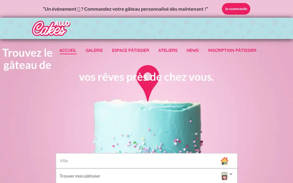 Screenshot of allocakes.com