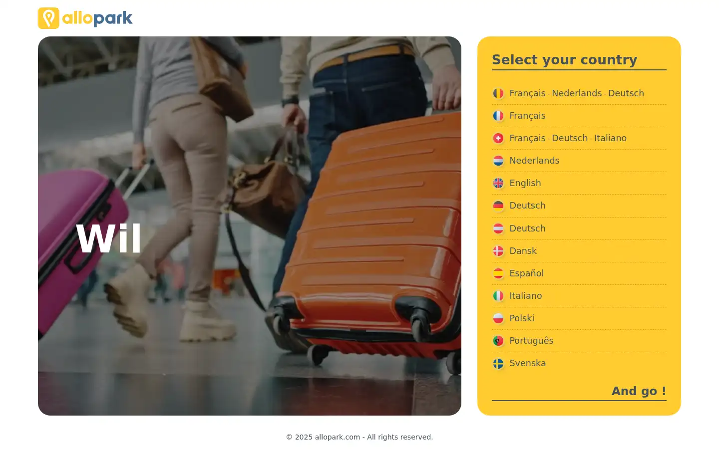 Screenshot of allopark.com