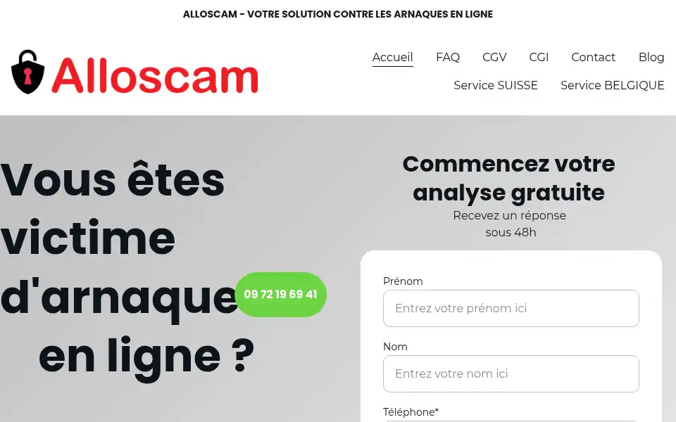 Screenshot of alloscam.com