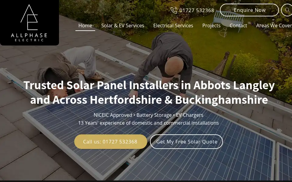 Screenshot of allphaseelectric.co.uk