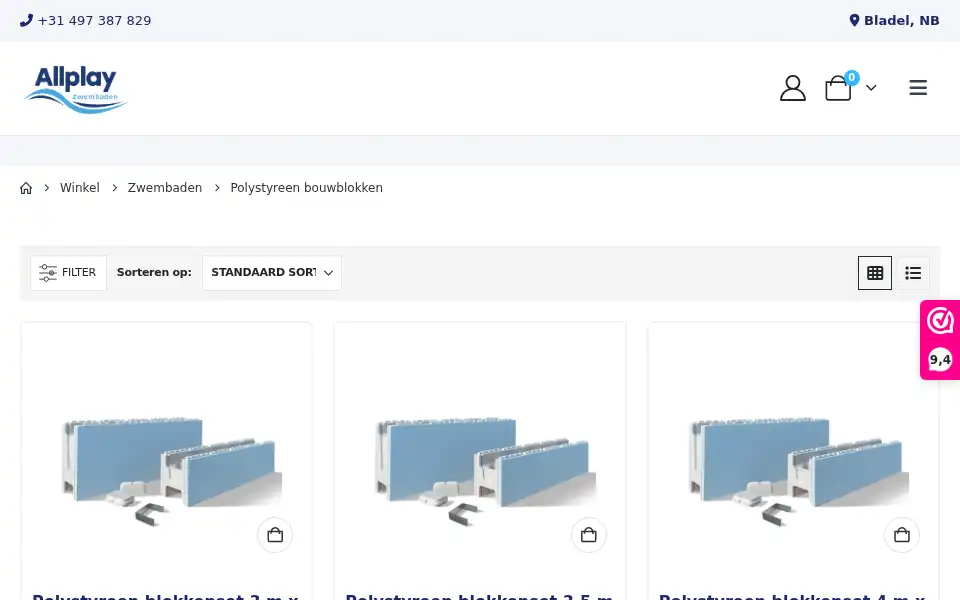Screenshot of allplaytrampolines.nl