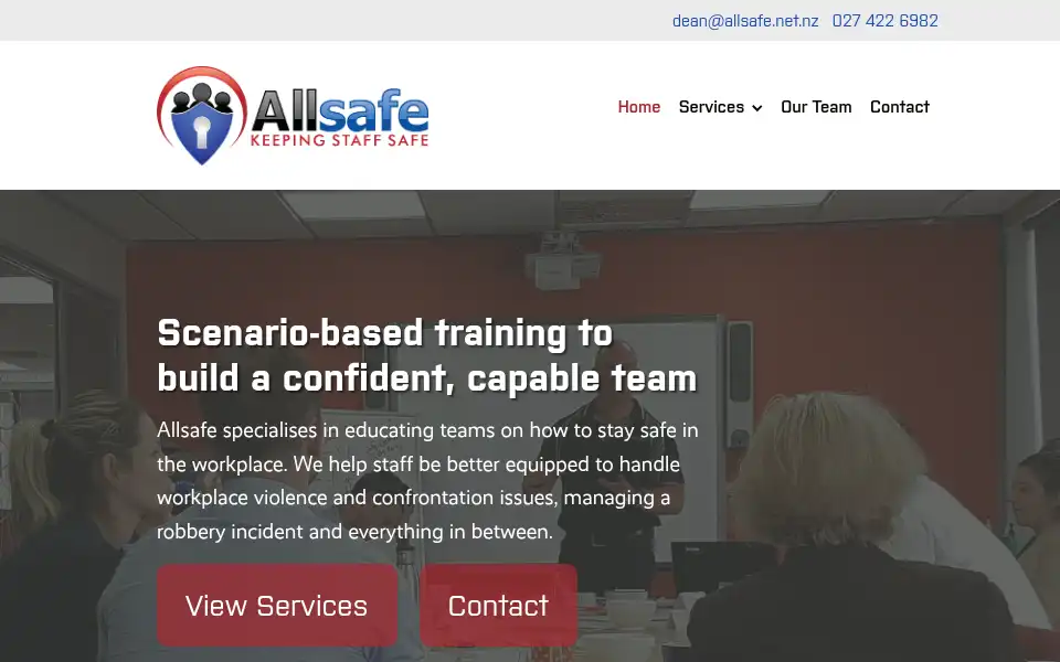 Screenshot of allsafe.net.nz