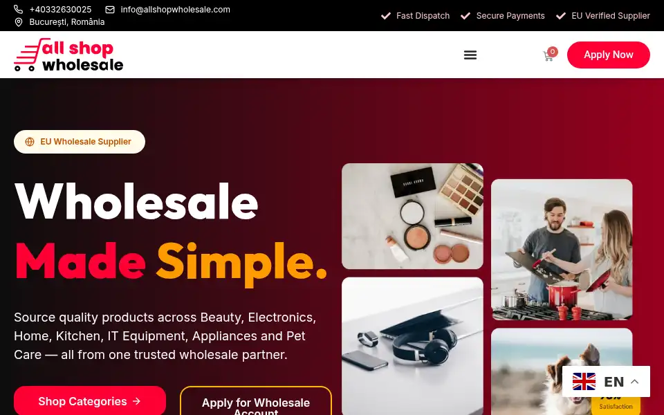 Screenshot of allshopwholesale.com