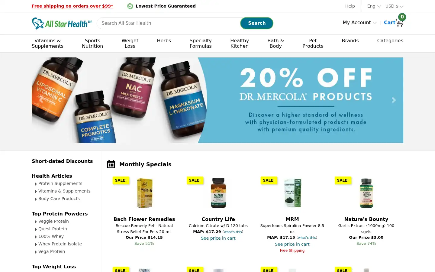 Screenshot of allstarhealth.com