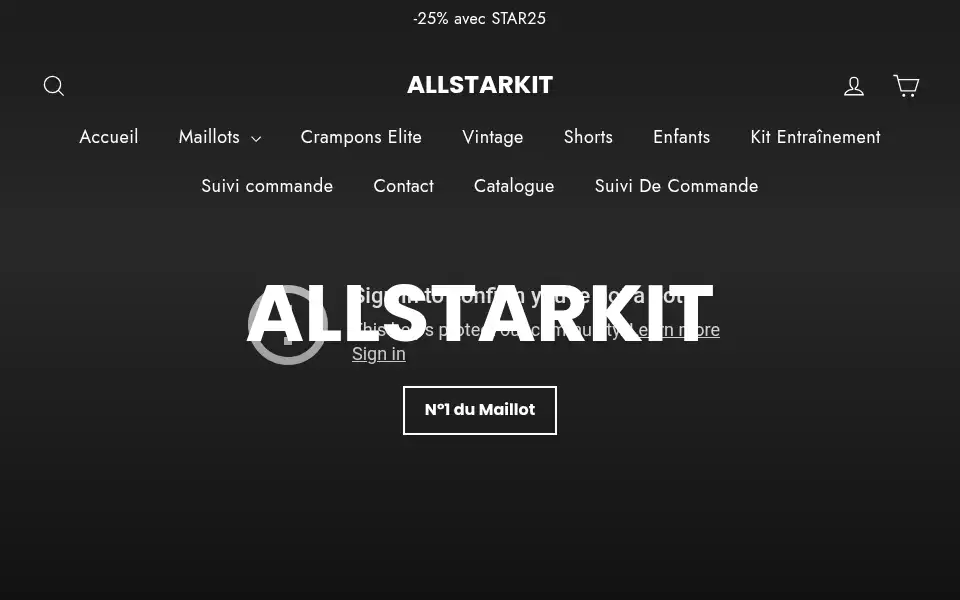 Screenshot of allstarkit.fr