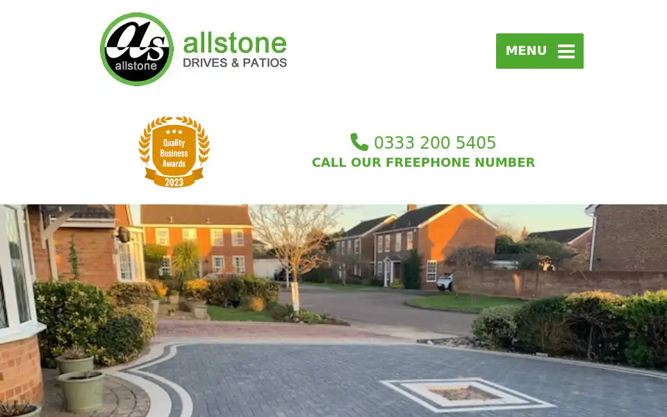 Screenshot of allstonedrivesandpatios.co.uk