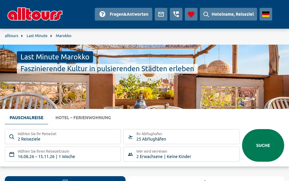 Screenshot of allsun-hotels.de
