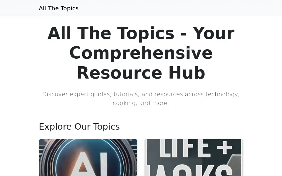 Screenshot of allthetopics.com