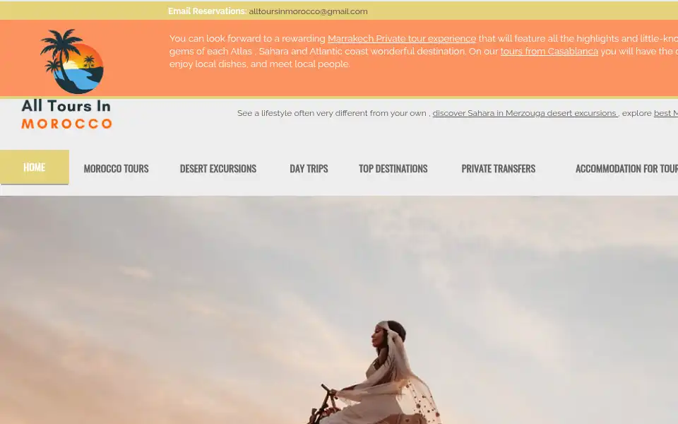 Screenshot of alltoursinmorocco.com
