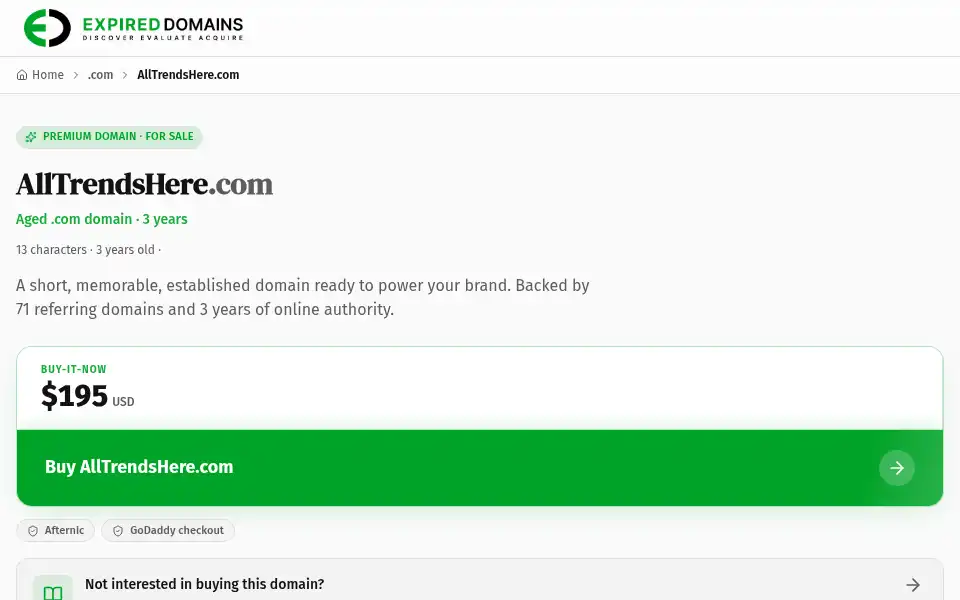 Screenshot of alltrendshere.com