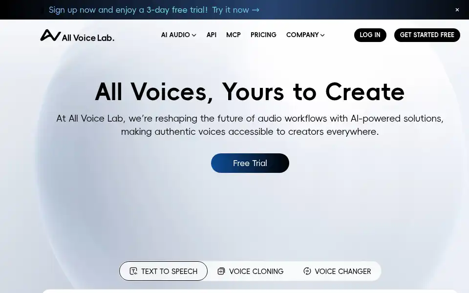 Screenshot of allvoicelab.com
