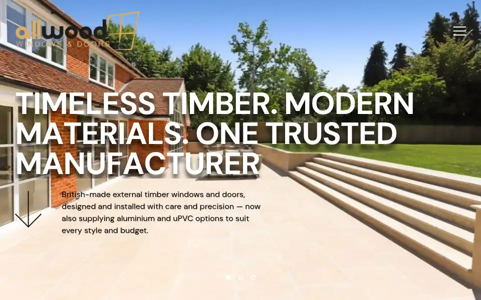 Screenshot of allwoodwindows.co.uk
