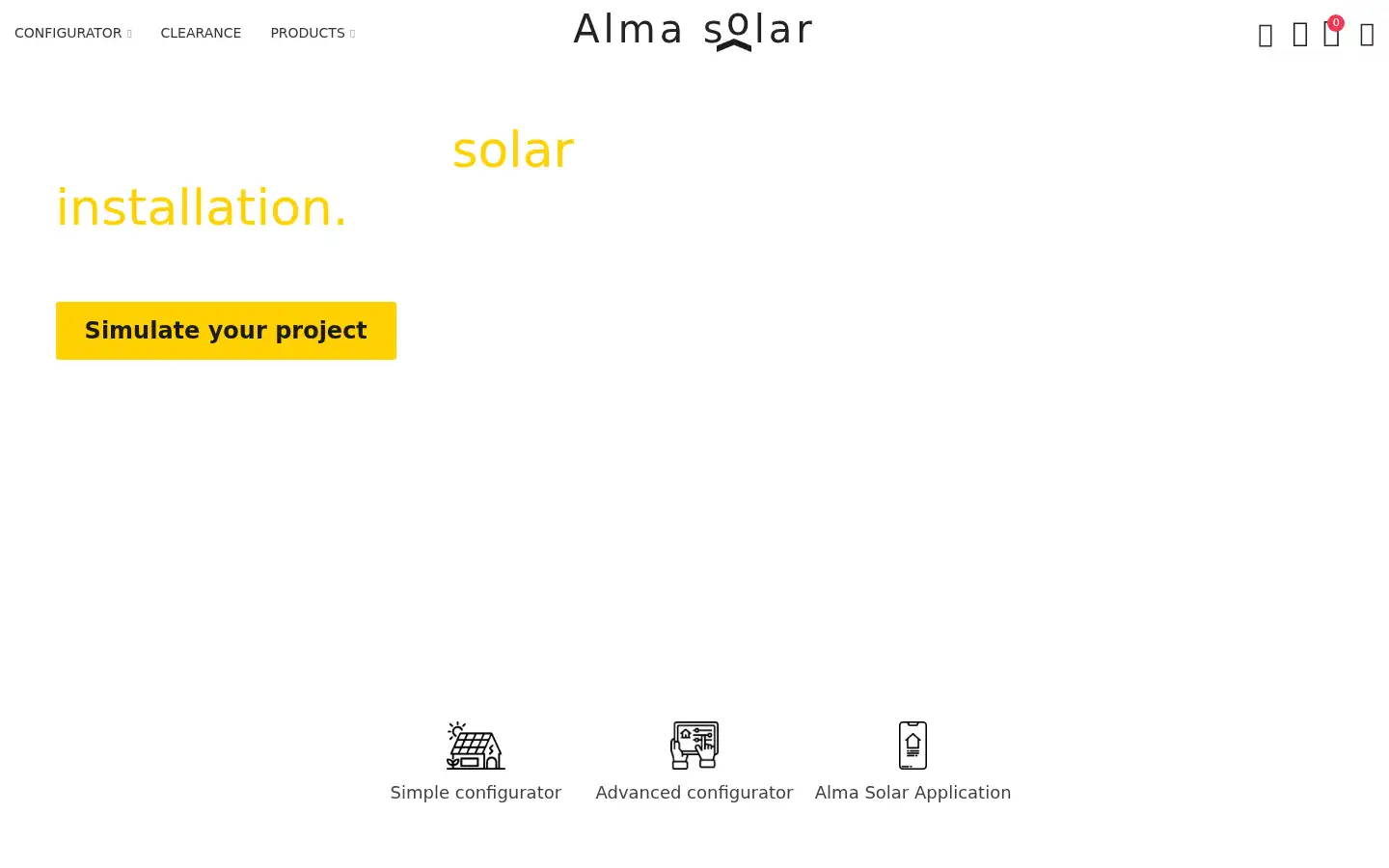 Screenshot of alma-solarshop.com
