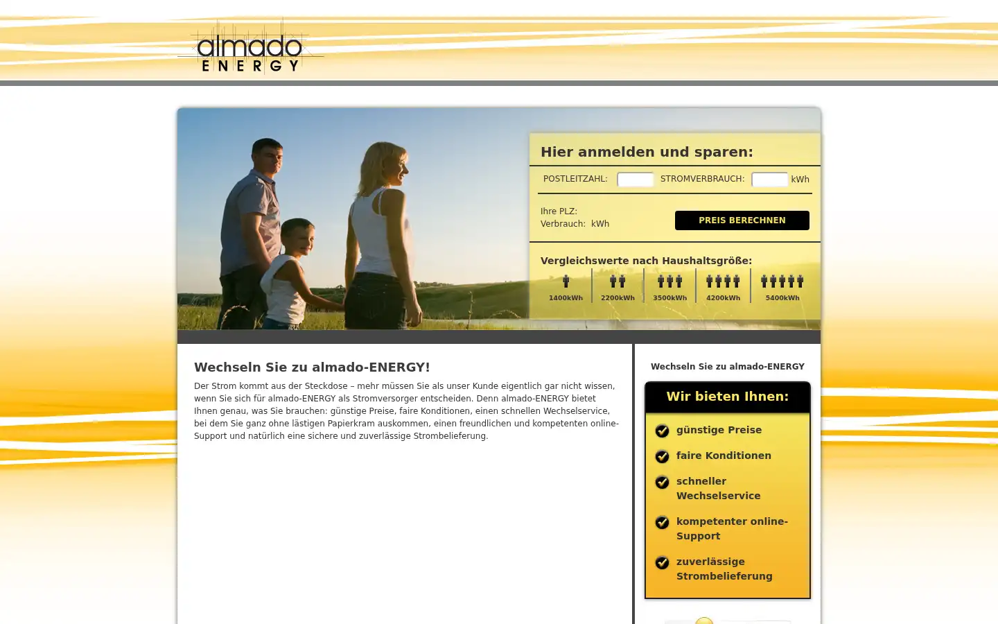 Screenshot of almado-energy.de