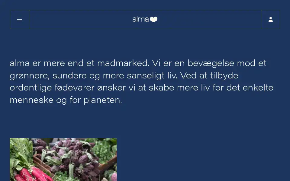 Screenshot of almamad.dk