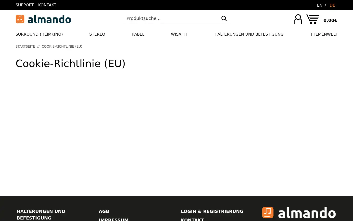 Screenshot of almando.com