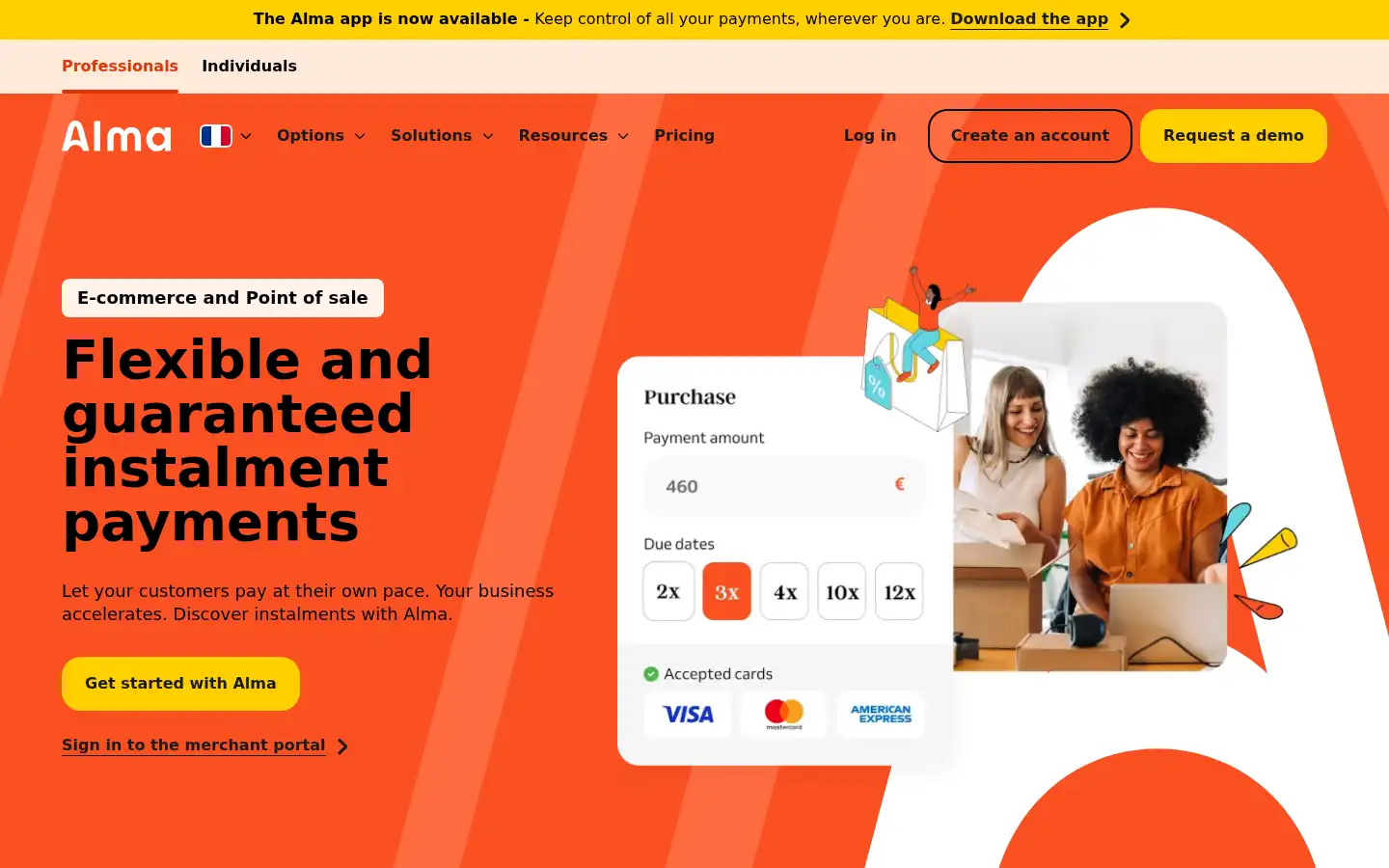 Screenshot of almapay.com