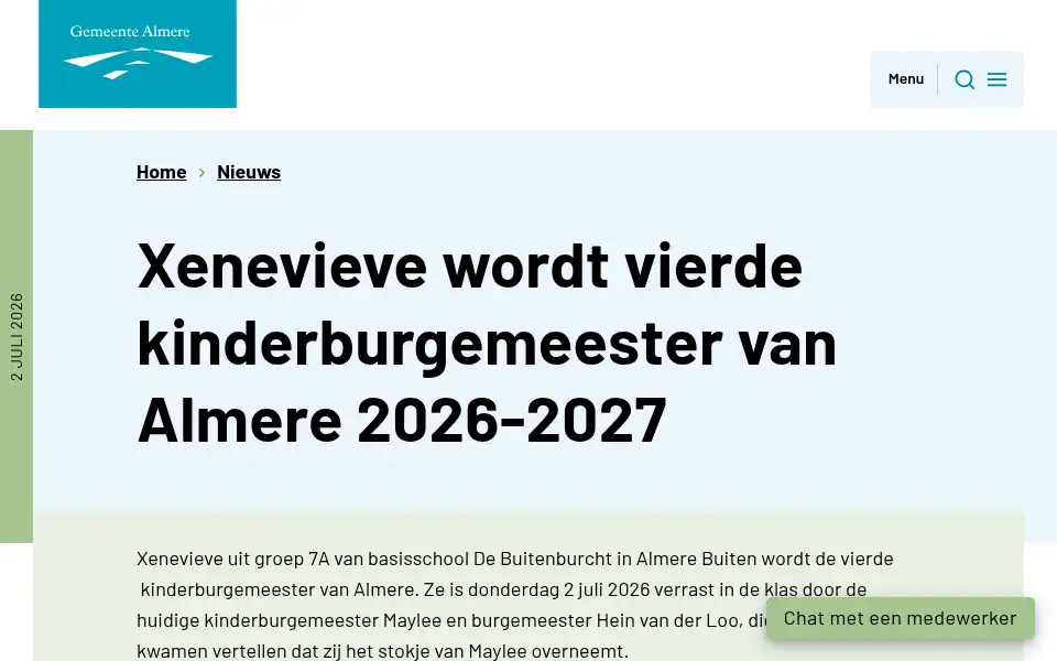 Screenshot of almere.nl