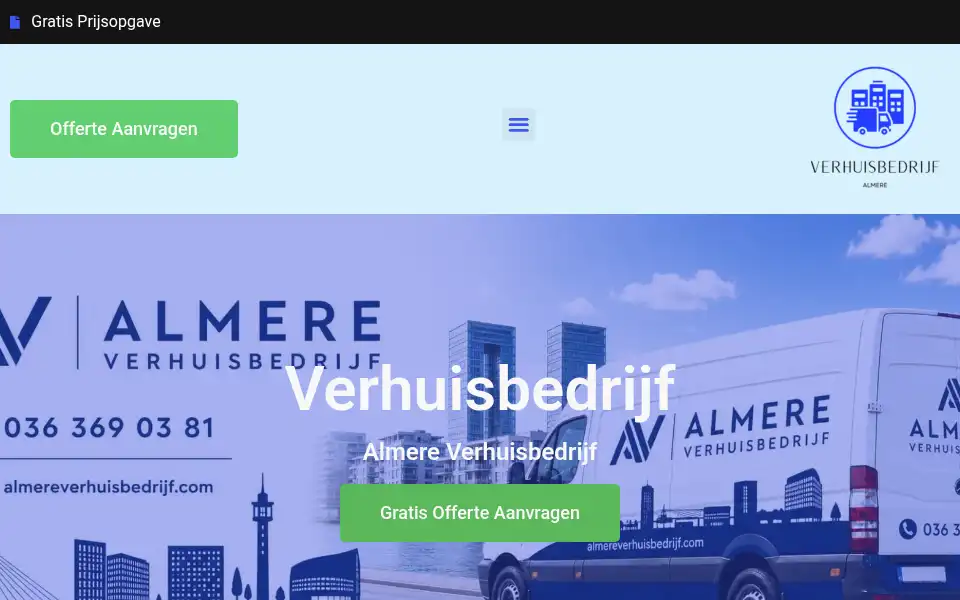 Screenshot of almereverhuisbedrijf.com