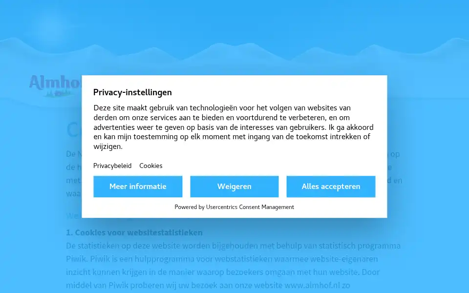 Screenshot of almhof.nl